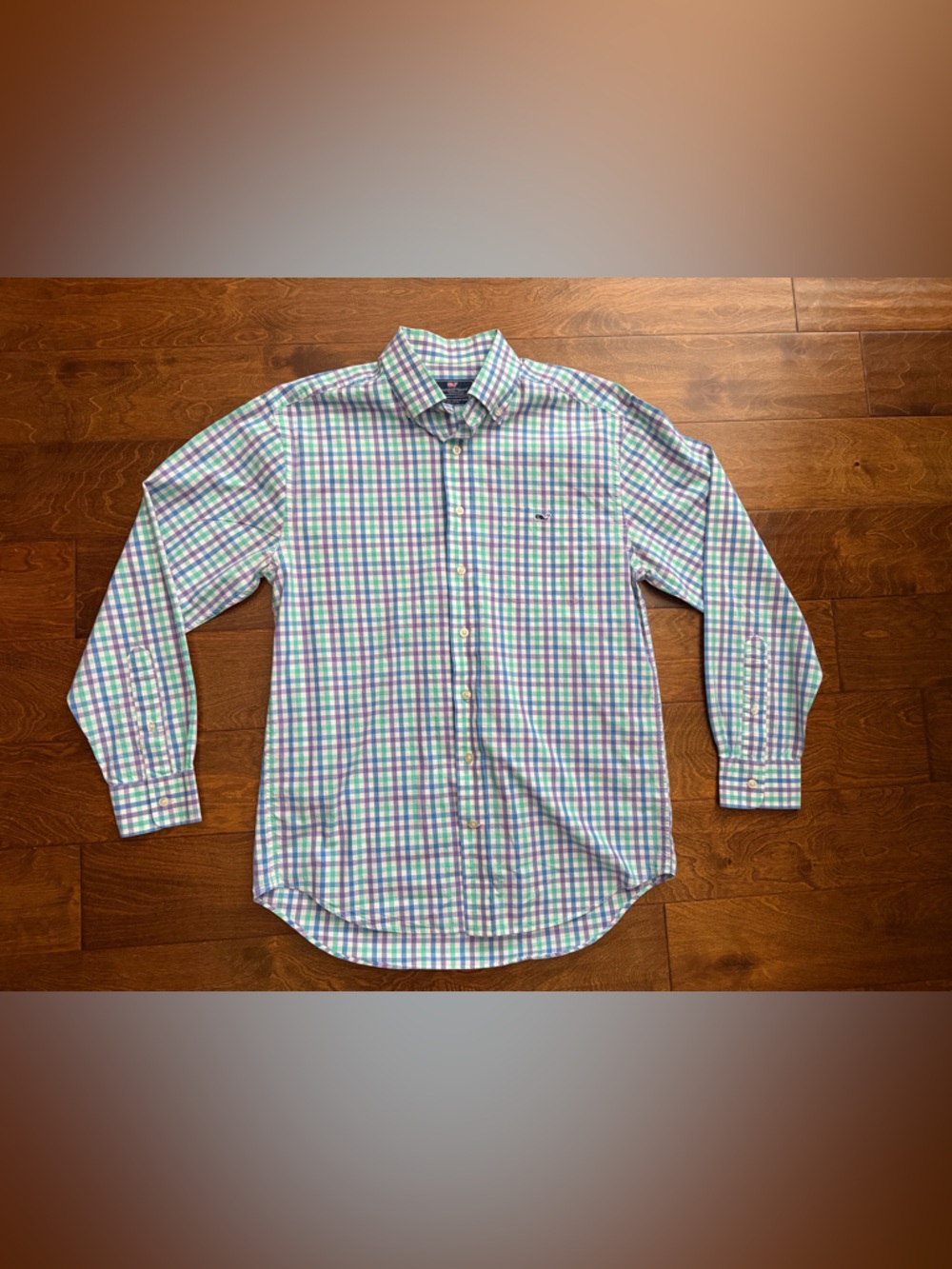 Vineyard Vines Mens Pastel Plaid Long Sleeve Slim Fit Tucker Shirt - Size M